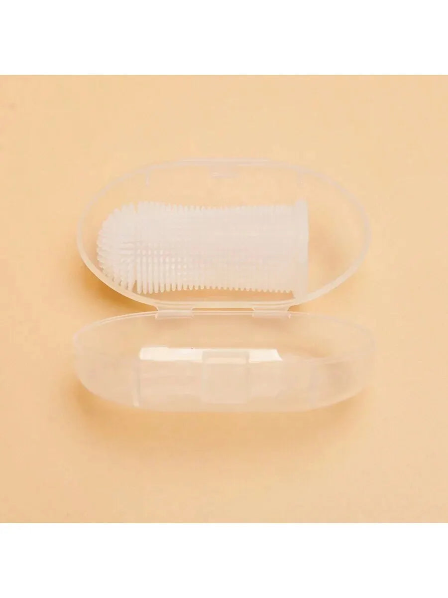 Escova de Dedo de Silicone para Higiene Bucal de Cães e Gatos