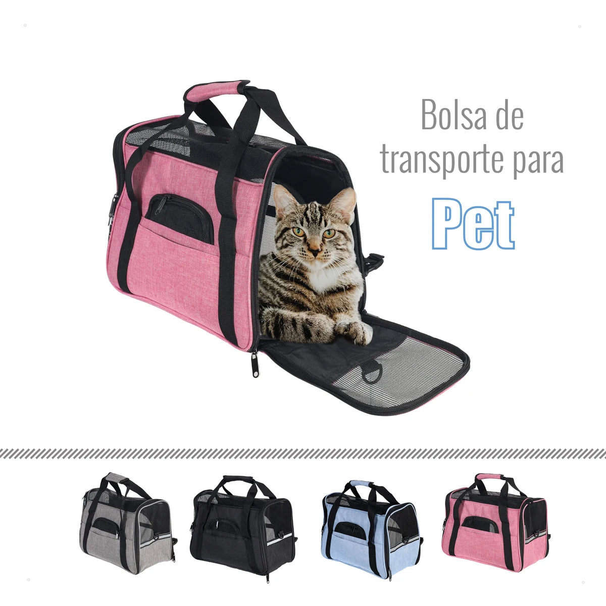 Bolsa de Transporte Confortável  para Pets até 7 kg