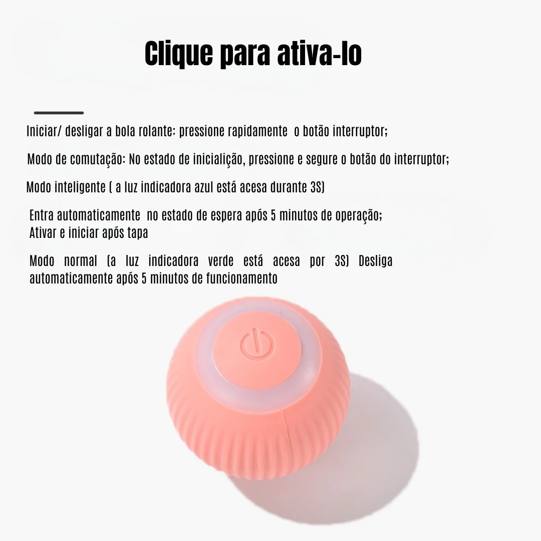 Bola Mágica Automática para Gatos e Cães