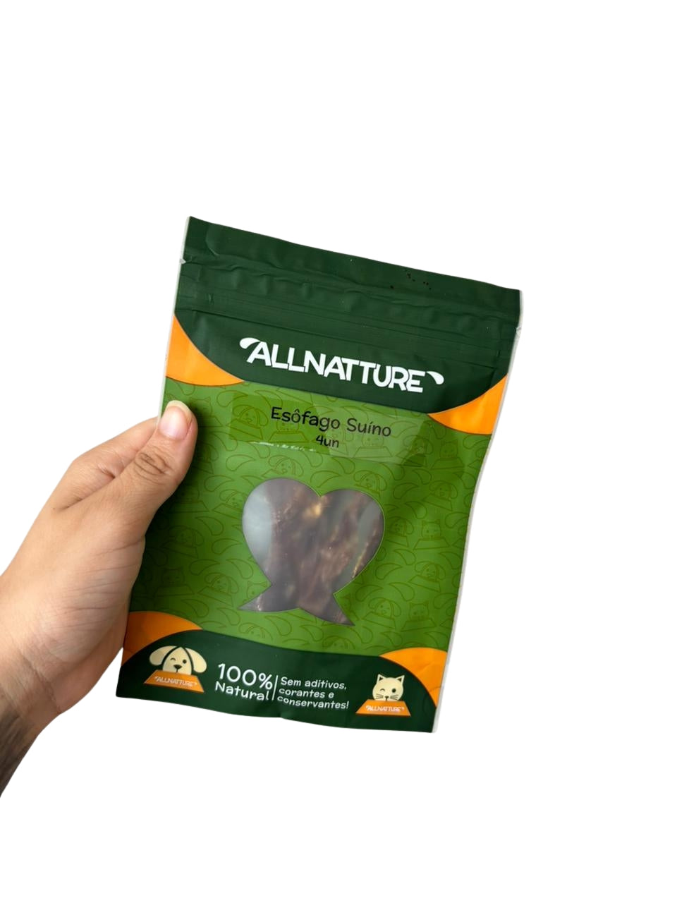 Petisco Natural Esôfago Suíno Desidratado para Cães Rico em Colágeno