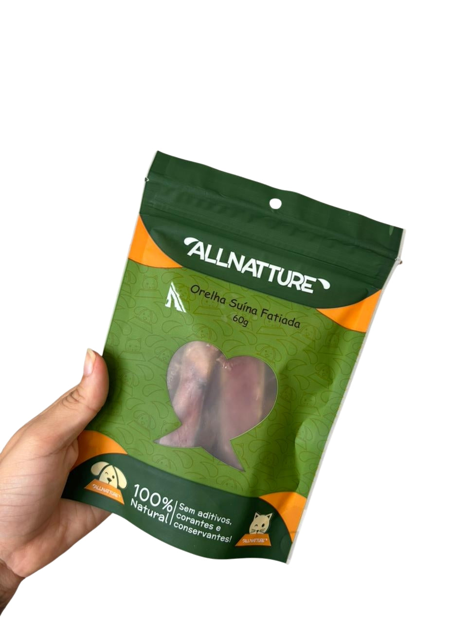Petisco Natural Orelha Suína Fatiada Crocante e Nutritiva para Cães