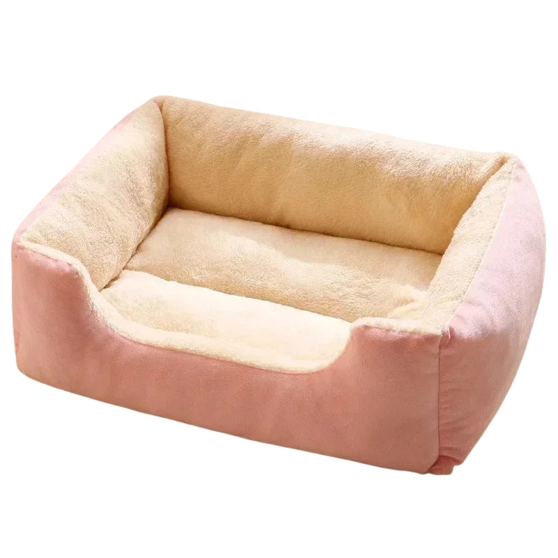 Cama Retangular de Pelúcia para Cães e Gatos Conforto Maciez e Segurança
