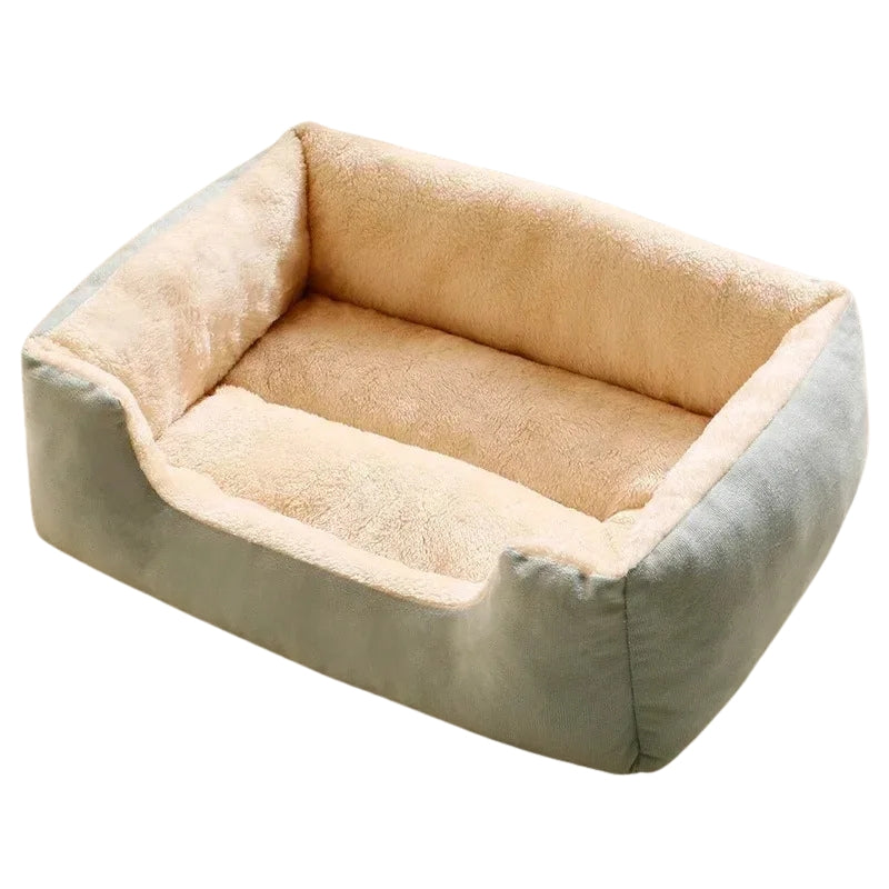 Cama Retangular de Pelúcia para Cães e Gatos Conforto Maciez e Segurança