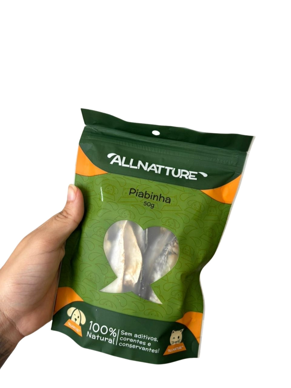 Petisco Natural Piabinha Desidratada para Cães e Gatos