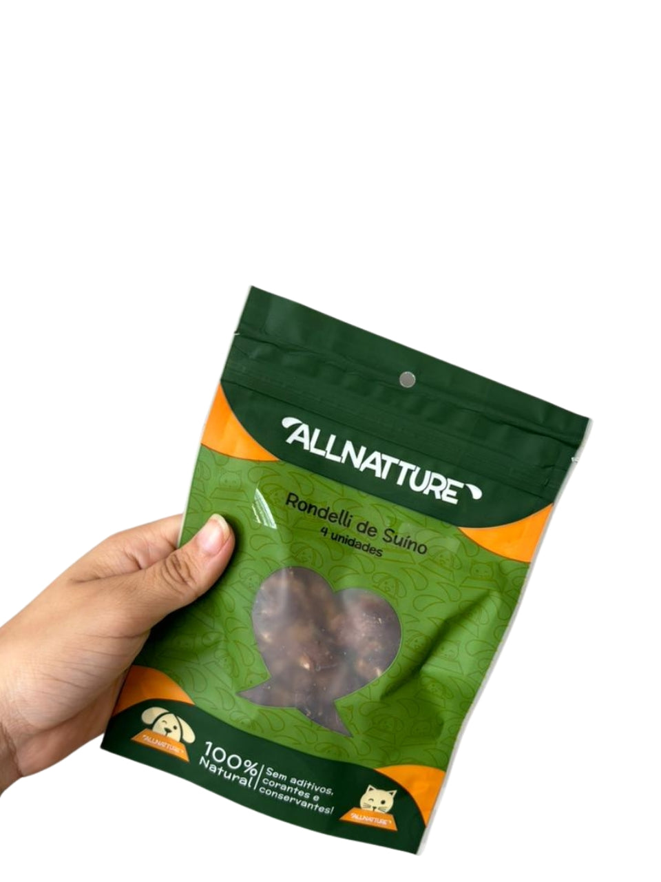 Petisco Natural Rondeli de Suíno para Cães Rico em Colágeno