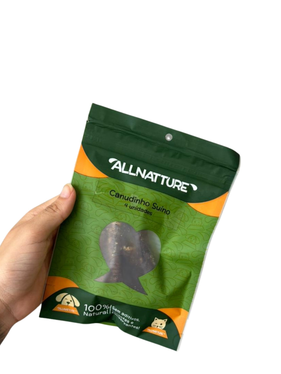 Petisco Natural Canudinho Suíno para Cães Fonte de Colágeno