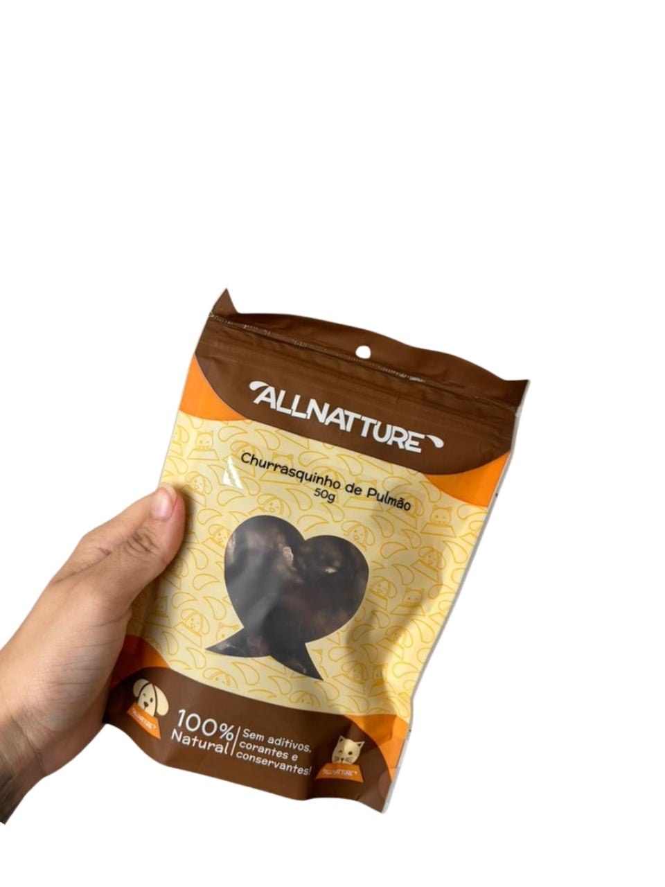 Petisco Natural Churrasquinho de Pulmão para Cães Leve e Nutritivo