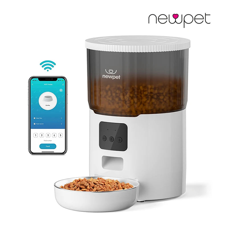 Alimentador Automático para Cães e Gatos com Reservatório de 4 Litros