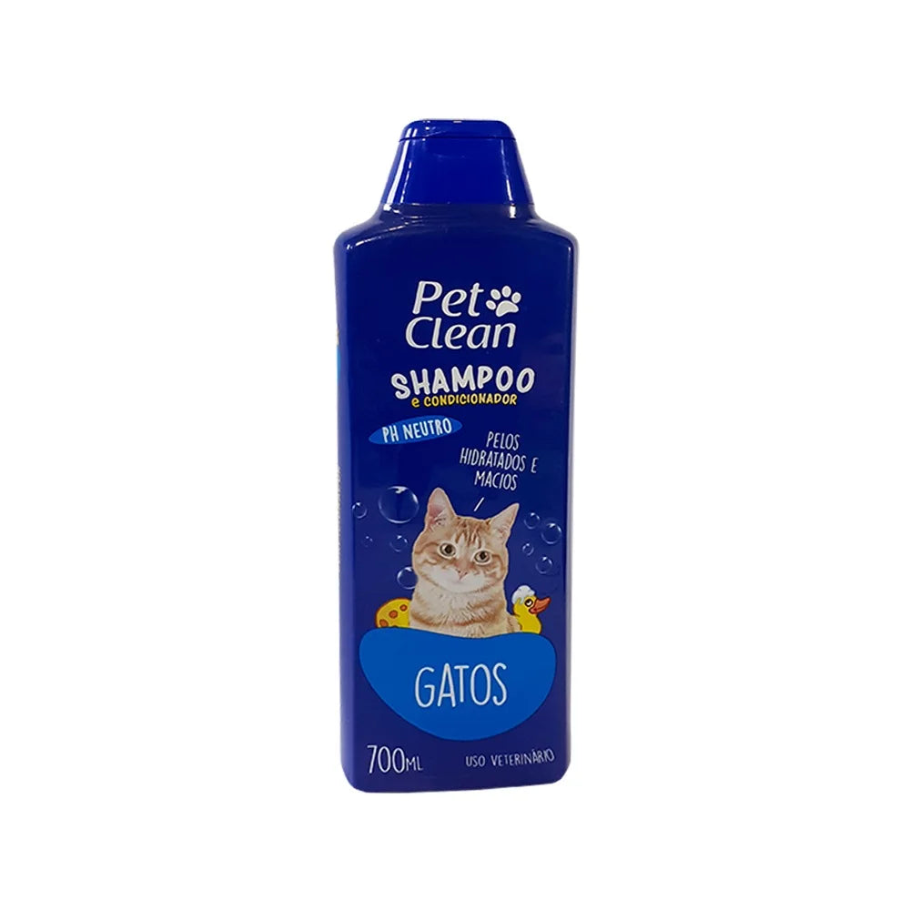 Shampoo e Condicionador Pet Clean 2 em 1 para Cães e Gatos com Óleo de Amêndoas