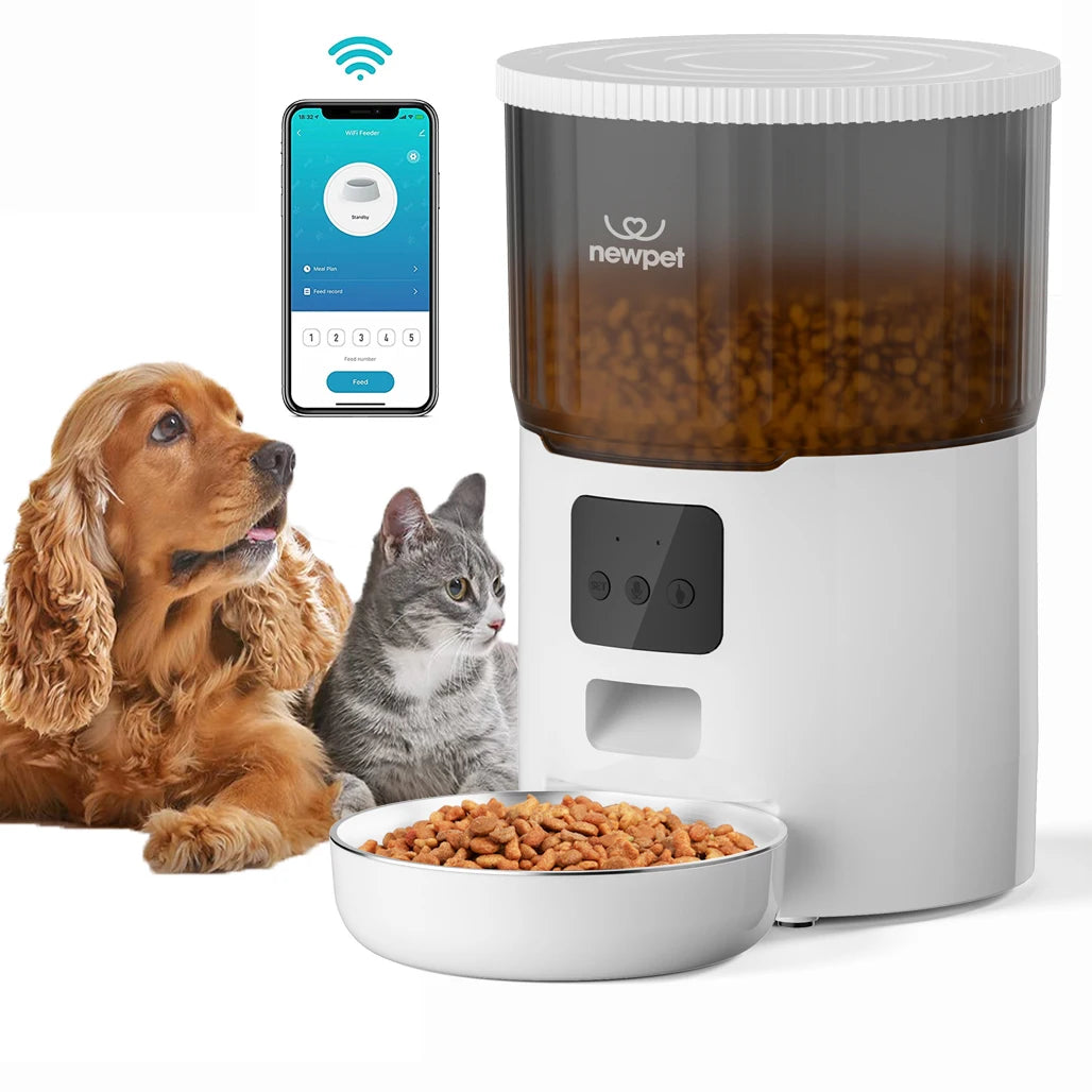 Alimentador Automático para Cães e Gatos com Reservatório de 4 Litros