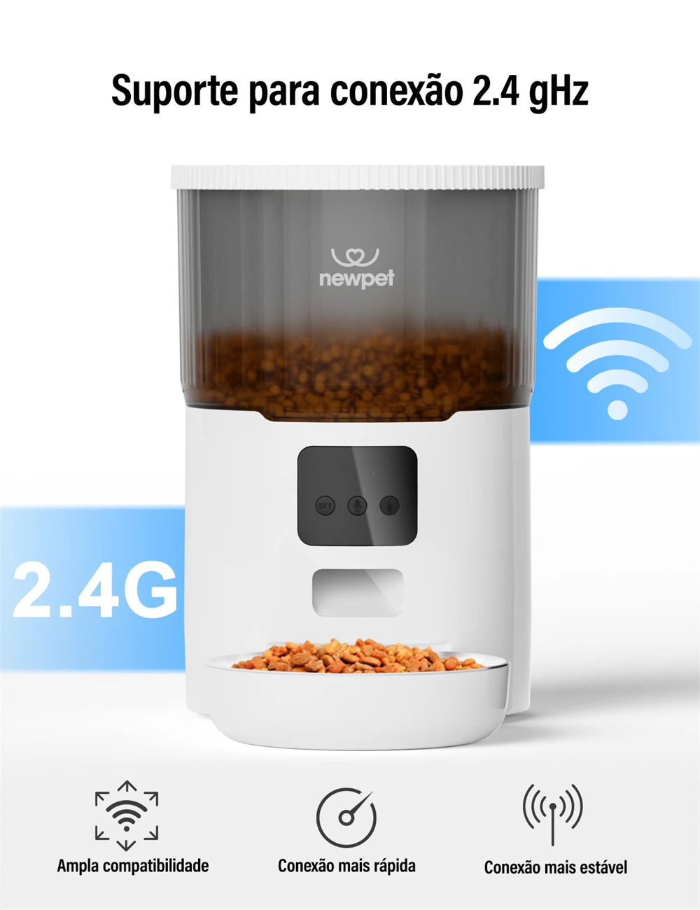Comedouro Automático Inteligente Controle de Alimentação pelo App