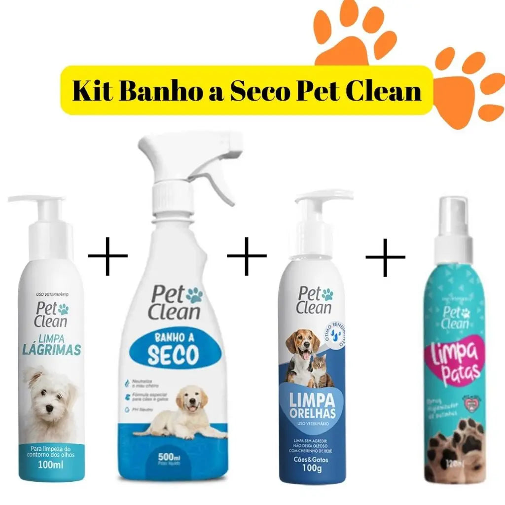 Kit Higiene a Seco para Cães e Gatos