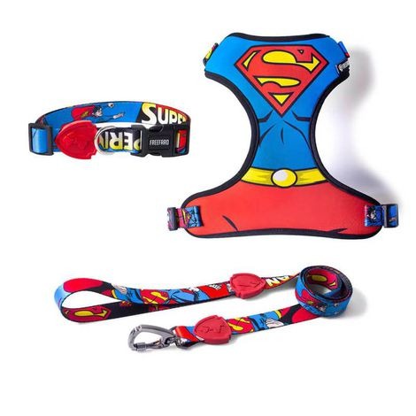 Kit Superman para Cães e Gatos Peitoral Air Guia e Coleira
